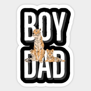 Boy dad tiger print Sticker